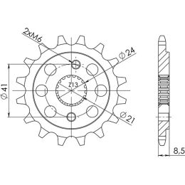PIGNONE PASSO 520 - Z 15 DENTI (DIS.20314)