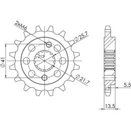 PIGNONE PASSO 525 - Z 16 DENTI (DIS.20507)