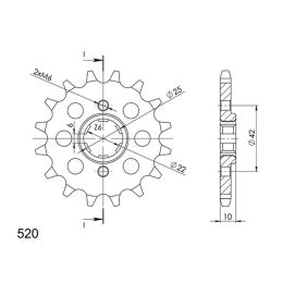 PIGNONE PASSO 520 - Z 15 DENTI (DIS.20508)