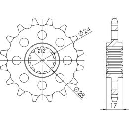 PIGNONE PASSO 525 - Z 15 DENTI (DIS.20515)