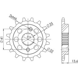 PIGNONE PASSO 520 - Z 14 DENTI (DIS.20517)