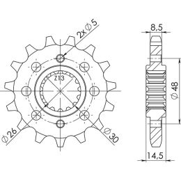 PIGNONE PASSO 530 - Z 18 DENTI (DIS.20602)