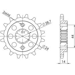PIGNONE PASSO 525 - Z 16 DENTI (DIS.20606)