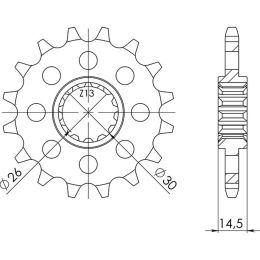 PIGNONE PASSO 525 - Z 15 DENTI (DIS.20607)