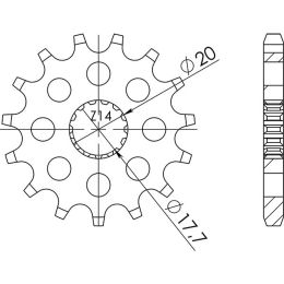 PIGNONE PASSO 428 - Z 20 DENTI (DIS.21202)