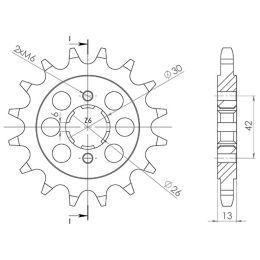 PIGNONE PASSO 630 - Z 16 DENTI (DIS.21800)