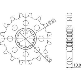 PIGNONE PASSO 530 - Z 18 DENTI (DIS.21801)