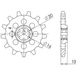 PIGNONE PASSO 428 - Z 13 DENTI (DIS.22205)
