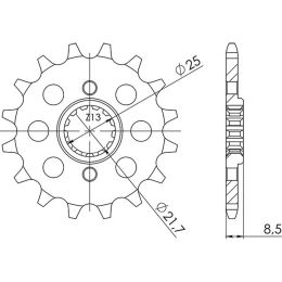 PIGNONE PASSO 520 - Z 16 DENTI (DIS.24502)