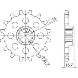 PIGNONE PASSO 525 - Z 15 DENTI (DIS.24508)