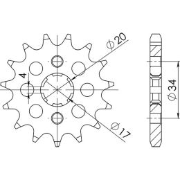 PIGNONE PASSO 428 - Z 15 DENTI (DIS.26200)
