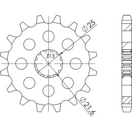 PIGNONE PASSO 525 - Z 17 DENTI (DIS.28401)