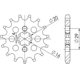 PIGNONE PASSO 428 - Z 15 DENTI (DIS.33201)