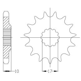 PIGNONE PASSO 520 - Z 13 DENTI (DIS.64201)
