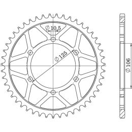 CORONA IN ACCIAIO PASSO 525 - Z 49 DENTI (DIS.86501)