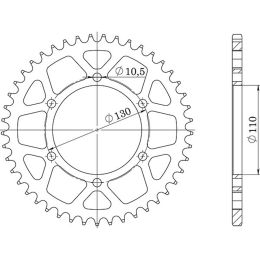 CORONA IN ACCIAIO PASSO 525 - Z 46 DENTI (DIS.12810)