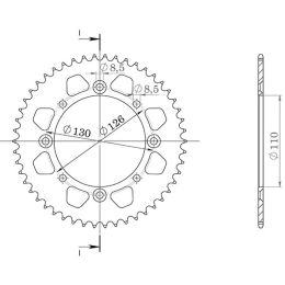 CORONA IN ALLUMINIO PASSO 420 - Z 46 DENTI (DIS.00109)