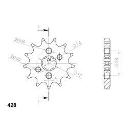 PIGNONE PASSO 428 - Z 13 DENTI (DIS.00530)