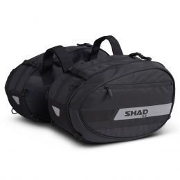 SHAD MOTORCYCLE SIDE BAGS SL58 BLACK EXPANDABLE 46/58L