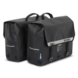 SHAD SW42 Paar Motorrad-Seitentaschen schwarz wasserdicht 25L