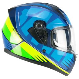 Full Face Helmet SKA-P 3MHG SPEEDER SPORT Blue Fluo Yellow