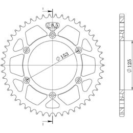 CORONA IN ALLUMINIO PASSO 520 - Z 50 DENTI (DIS.11212)