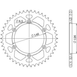 CORONA IN ACCIAIO PASSO 520 - Z 41 DENTI (DIS.14203)