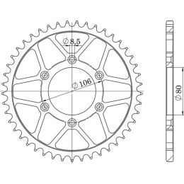 CORONA IN ACCIAIO PASSO 520 - Z 49 DENTI (DIS.35204)