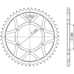 CORONA IN ACCIAIO PASSO 525 - Z 50 DENTI (DIS.86501)