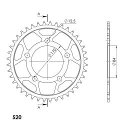 CORONA IN ACCIAIO PASSO 520 - Z 40 DENTI (DIS.10521)