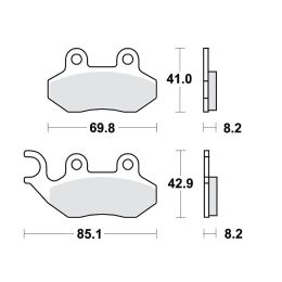 MOTORRAD BREMSBELäGE TRW MCB684