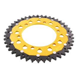 Corona ZF 43 denti passo 520 oro nera dual ZFD-486-43-GLD