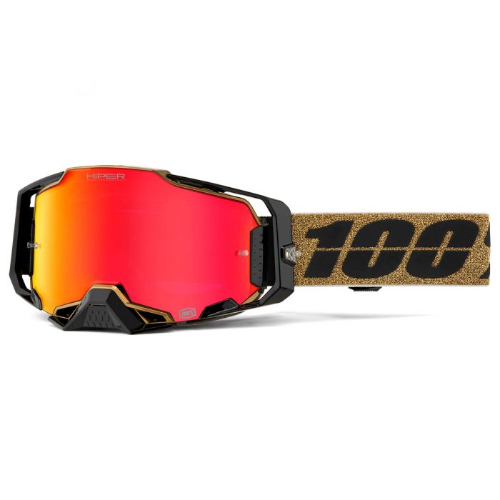 100% 50003-00012 maschera motocross armega glory lente hiper rosso