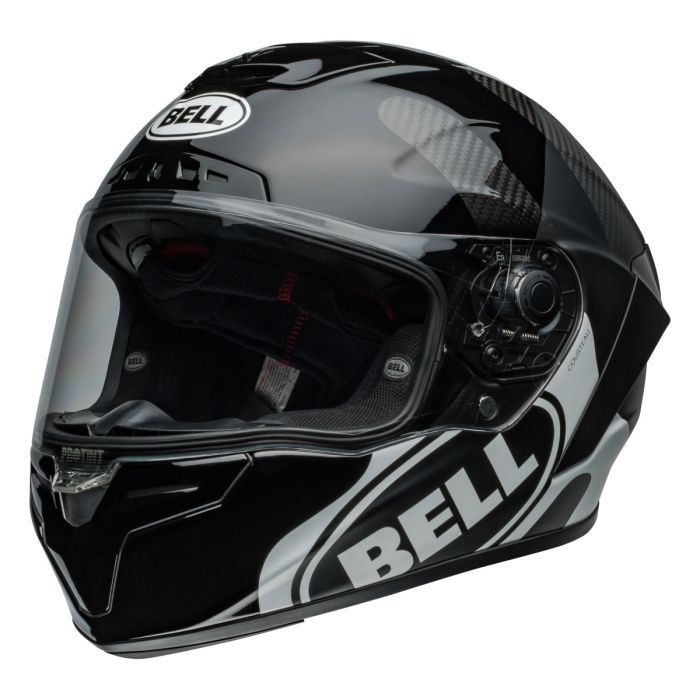black bluetooth motorcycle helmet K3 Carbon Fiber Helmet - Bluetooth Headset Matte Black 2