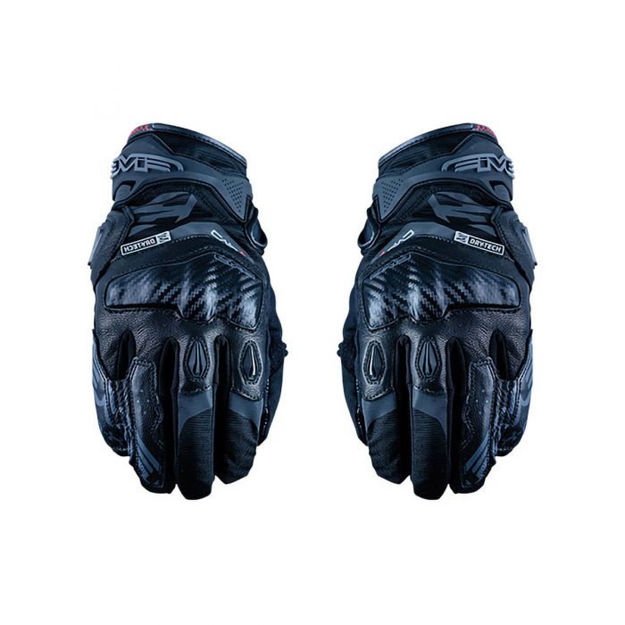 FIVE 81.224 guanti moto x-rider wp invernali impermeabili in pelle nero