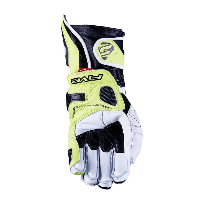 FIVE 81.236 motorcycle gloves rfx1 summer leather white fluo