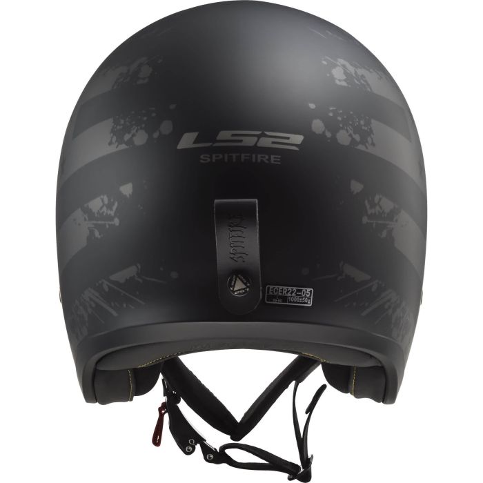 Casco da moto jet OF599 Spitfire II Willy nero grigio