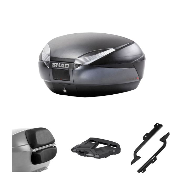 SHAD sh48 top case kit dark grey 48l with rear rack | BRIXIAMOTO.com