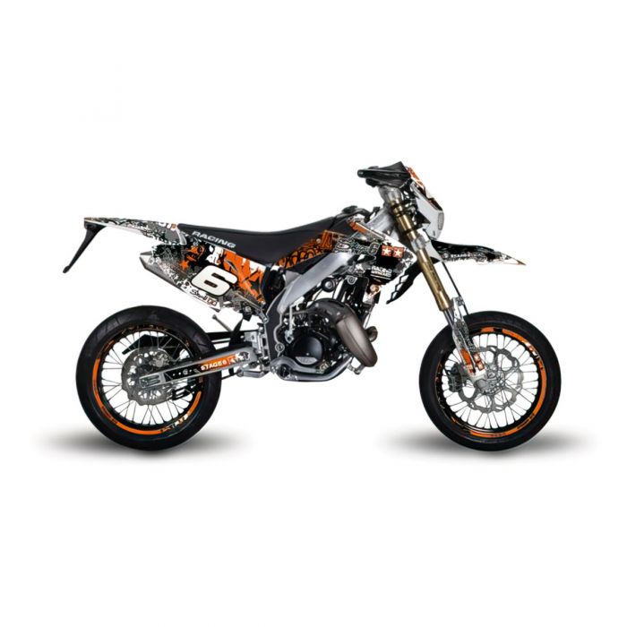 Adesivi motocross STAGE6 S6-058804/WH 