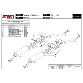 Doppia marmitta Slip-on MIVV Oval in acciaio inox per YAMAHA xt 660 x/r