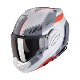 Casco modulare reversibile Scorpion EXO-TECH EVO Socius grigio rosso