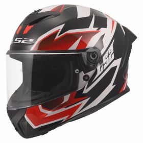 Casque intégral LS2 FF820 RAPID III XTREM blanc noir rouge