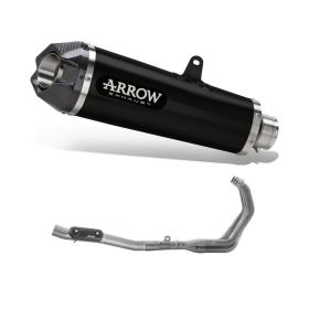 Marmitta Slip-On racing ARROW nichrom scuro fondello carby e collettore Yamaha tracer 9