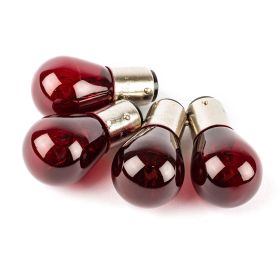 Kit 4 Lampadine Fanalino / Freno STR8 BAY15D 12 V 21/5 W Rosso