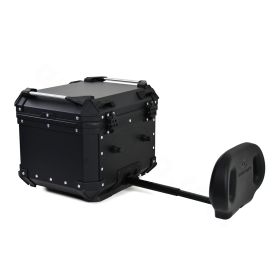 Coocase Schwarzes Aluminium Topcase X1 45L Universelle Platte und verstellbare Rückenlehne
