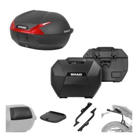 SHAD Complete kit SH47 red and SH38X carbon for YAMAHA MT03
