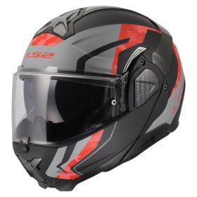 Modular helmet LS2 FF910 ADVANT II GLIDE black grey red