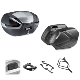 GIVI V47 TECH Kit de Top Case V37 TECH Fumé Noir 47/37L pour YAMAHA