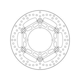 Disque frein flottant BREMBO 78B40810 série or inox D.250 épaisseur 3 mm 4 trous