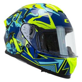 Full face helmet child CGM 265X MICRO MONSTER blue yellow fluo